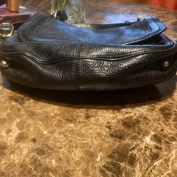 Burberry double flat black leather checkered purse - Picture 5 of 10